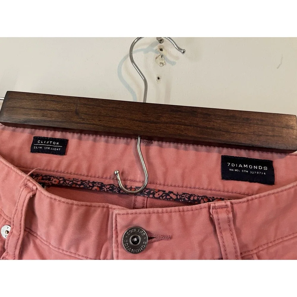 7 Diamonds Men's Chinos in Mauve Pink